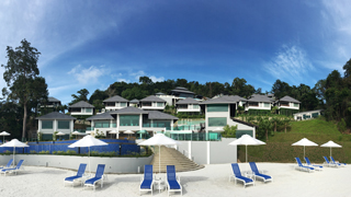 Luxury exterior of Cherating beachfront hotel