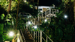 Top Cherating beachfront hotel at night