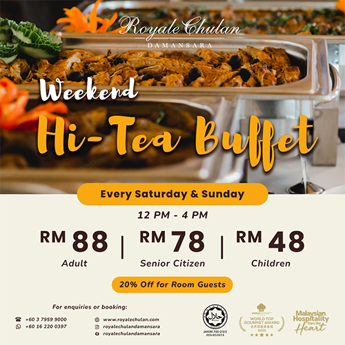 Weekend hi-tea buffet in Petaling Jaya