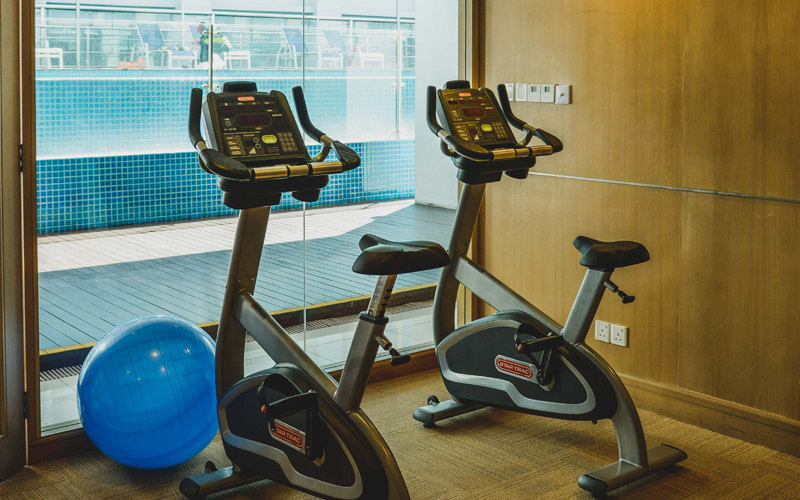 Well-equipped gym in Penang hotel